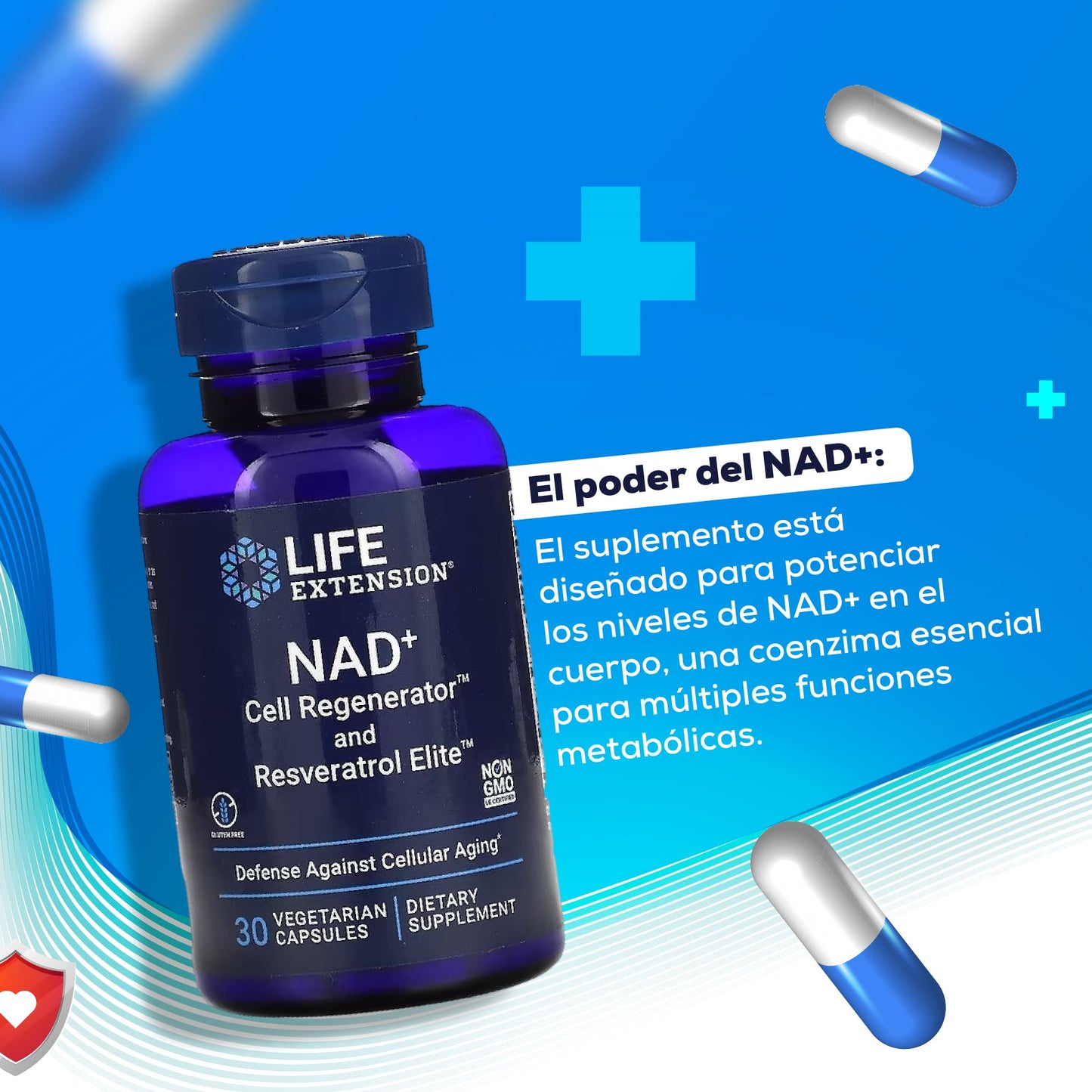 ⚡ SUPLEMENTO NAD+ CELL REGENERATOR™ Y RESVERATROL ELITE™