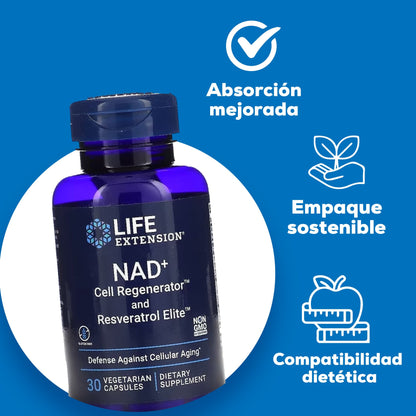 ⚡ SUPLEMENTO NAD+ CELL REGENERATOR™ Y RESVERATROL ELITE™