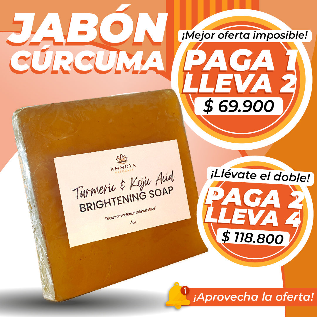 🧼JABÓN DE CÚRCUMA Y ÁCIDO KÓJICO PARA EL ACNÉ